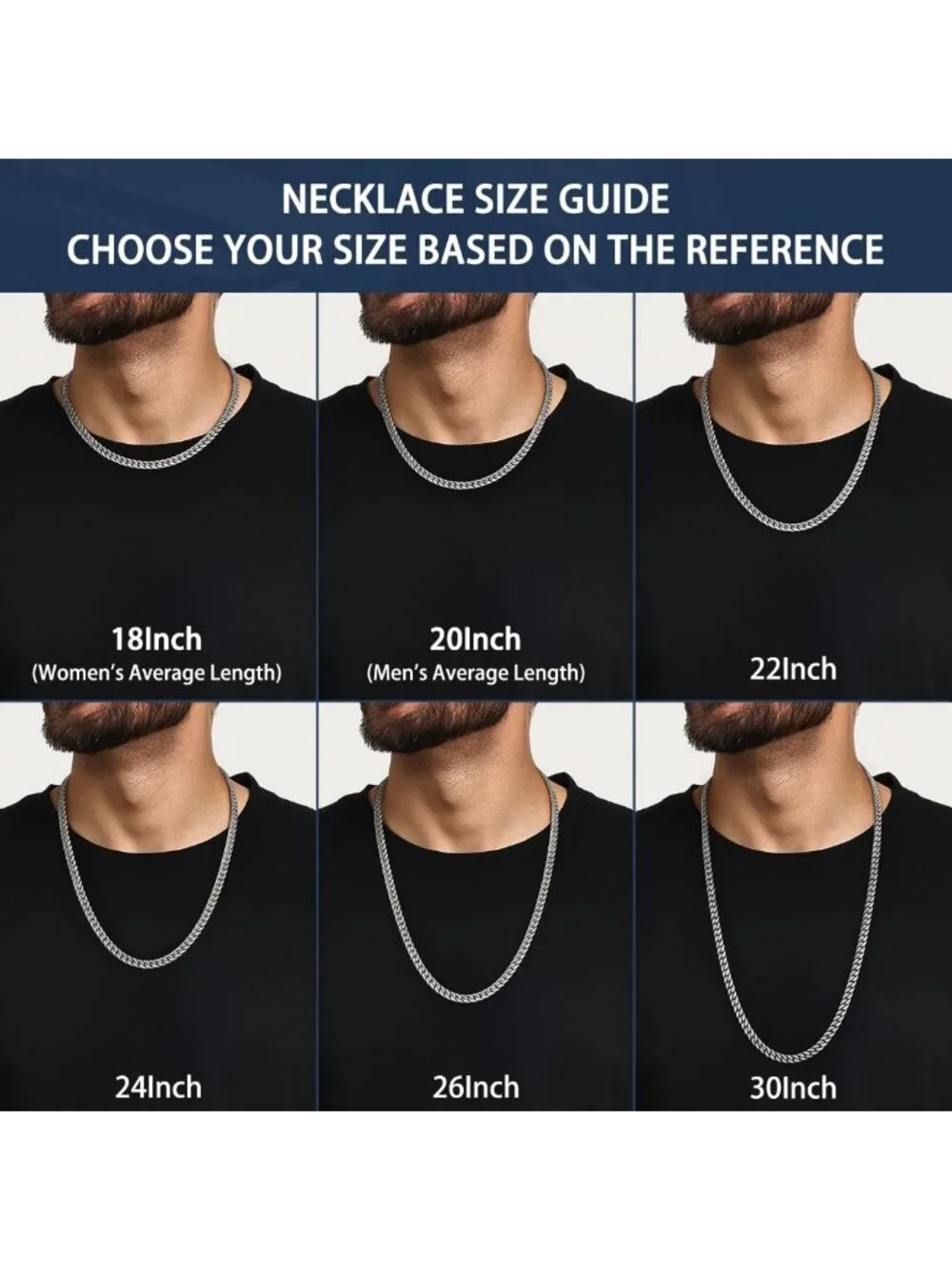 Cuban Link Chain Necklace for Men & Women, Gold/Silver, 4mm-10mm, 18K Plated